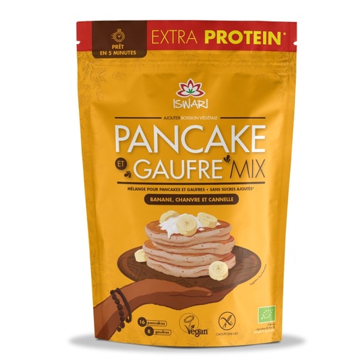 [108.SW00.003] Pancake et Gaufre Mix - Banane, Chanvre et Cannelle Bio - 400g
