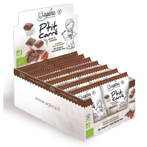 [700711] Snacking P'tit Carré cacao & noisettes sachet Bio - 40g