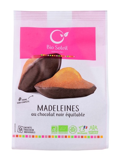 [40604] Madeleines au Chocolat Noir 9x Bio - 200g